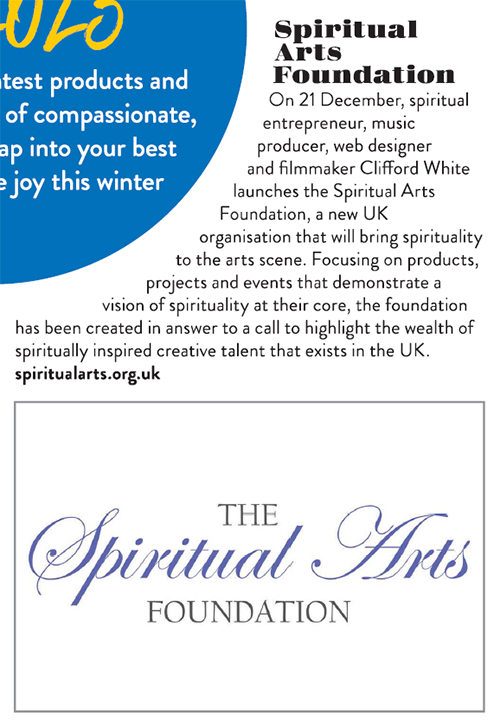 The Spiritual Arts Foundation - Editorial in Kindred Spirit magazine