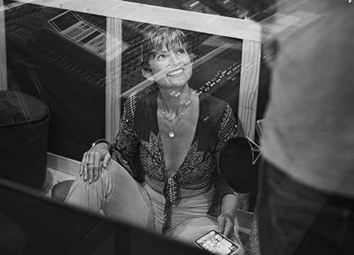 Natalie Farrell in the studio